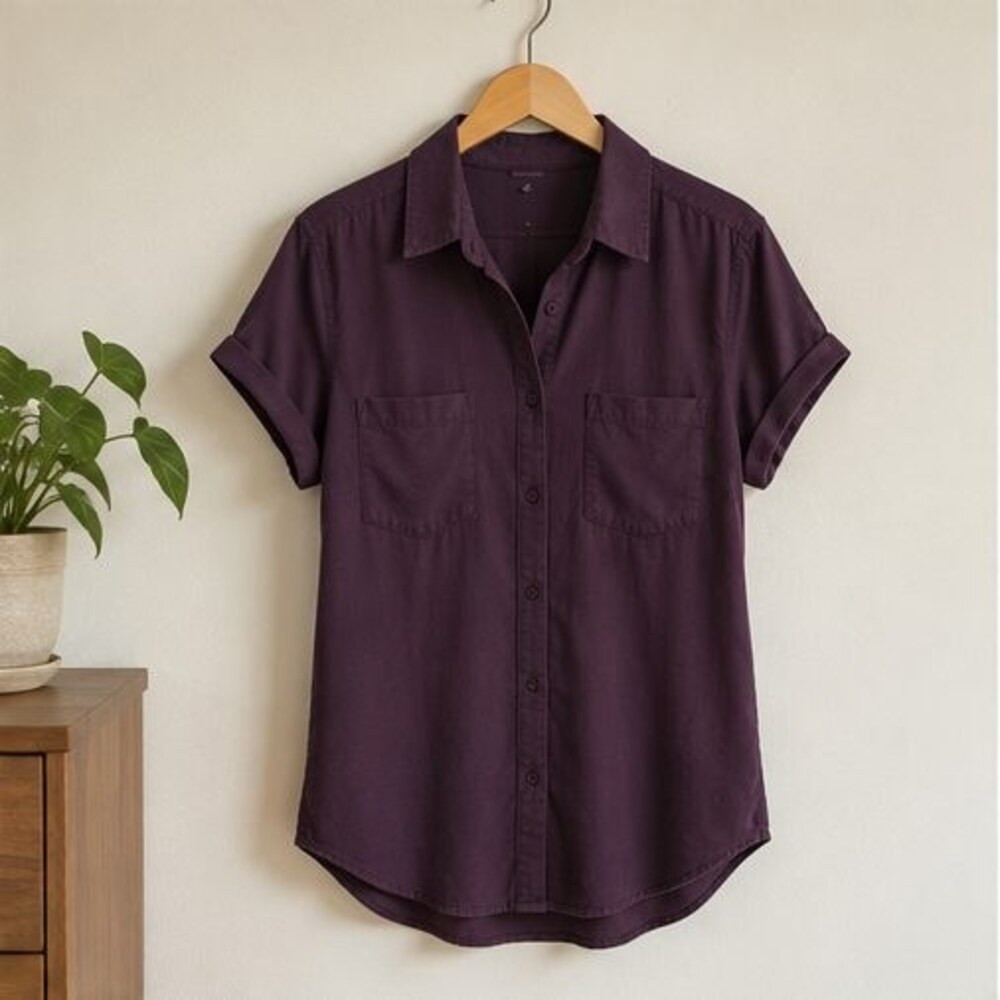 Plum Utility Pocket Shirt